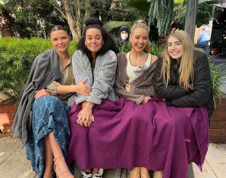Georgie Stone with other artists of Neighbours