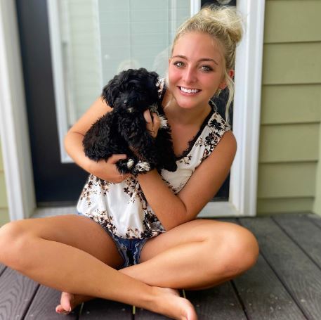 Hunter with her dog