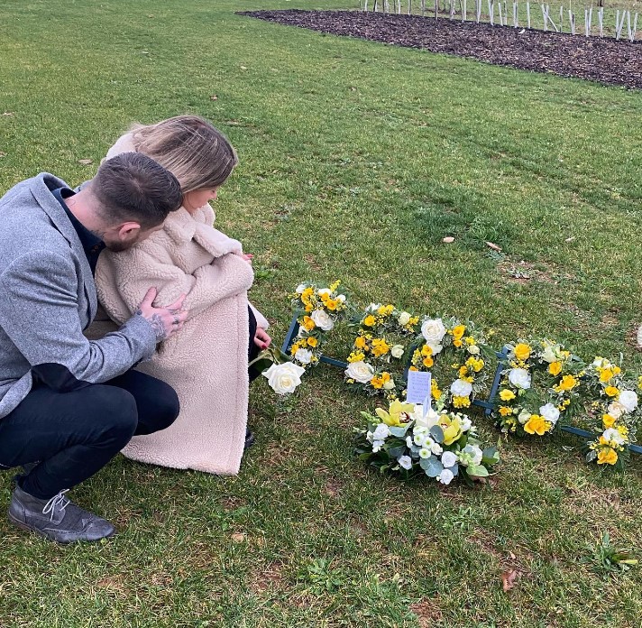 Jessica Hayes went to her son Teddy's grave