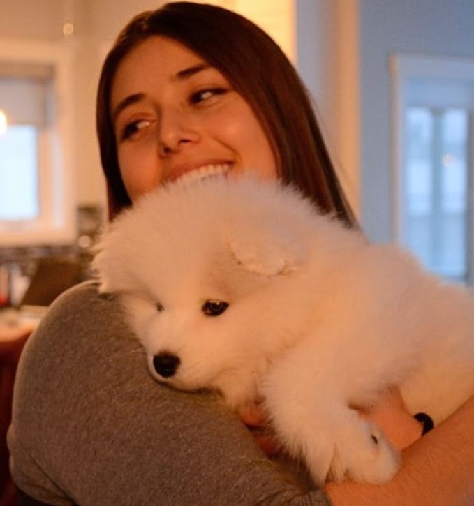 Jessica with her dog