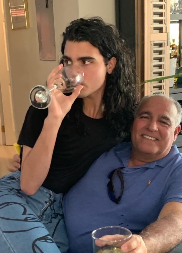 Jojo Fleites with their father George Fleites
