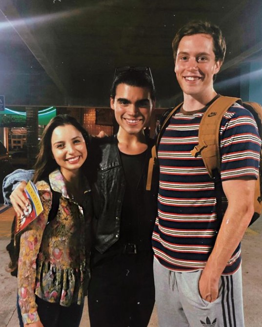 Jojo Fleites with their friends Brent Comer, Olivia Dei Cicchi