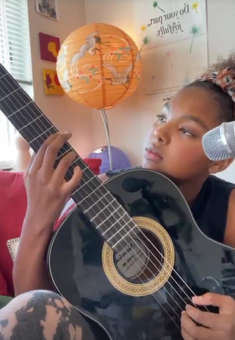 Jordan Hull loves to play guitar in her free time