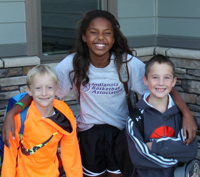 Jordan Hull with her step-siblings