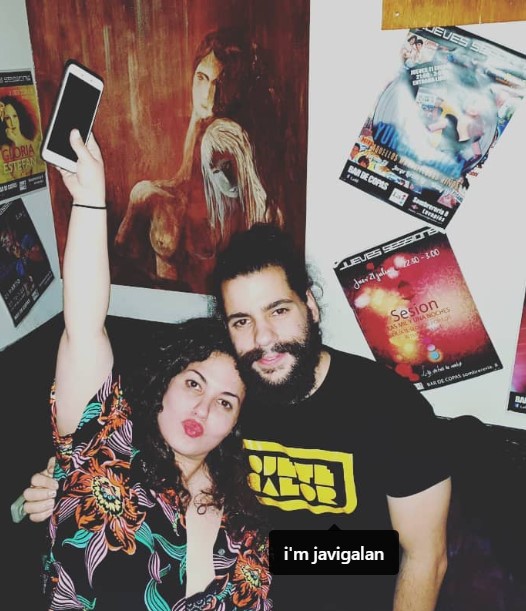 Laura Galán with her brother Javier Galán