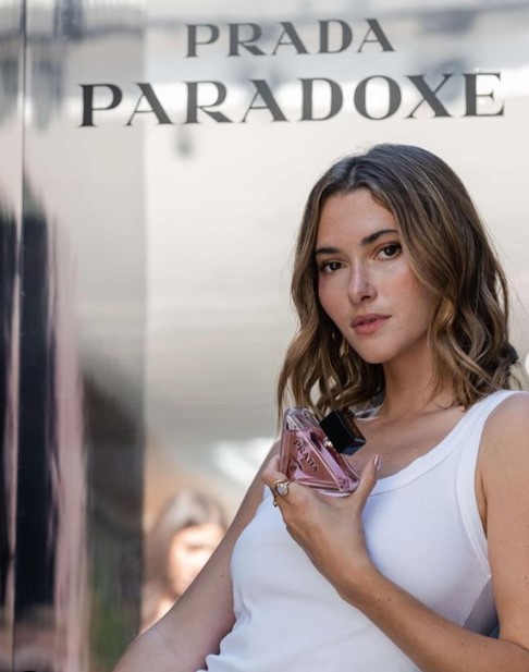 Madeleine White promoted Prada Paradoxe