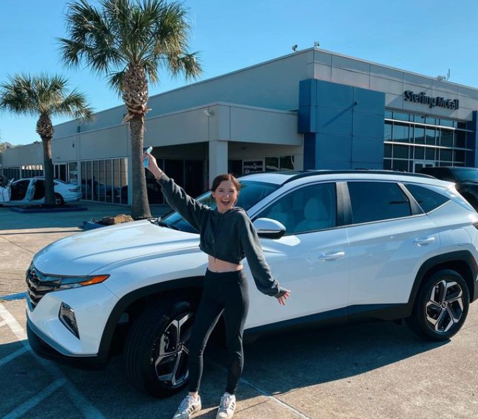 Meg Reily owns her new car