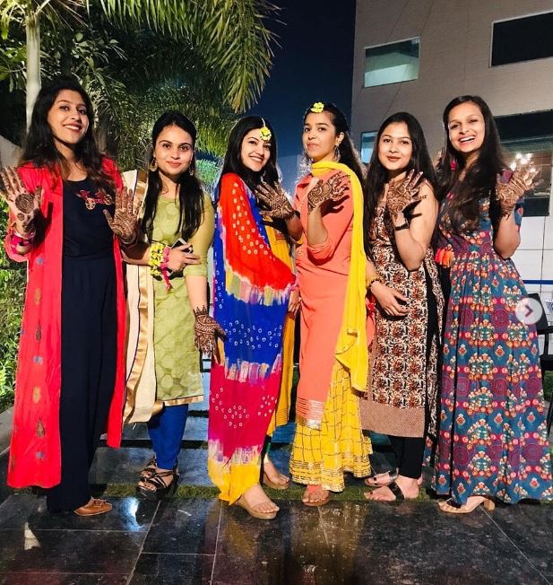 Mugdha with her friends