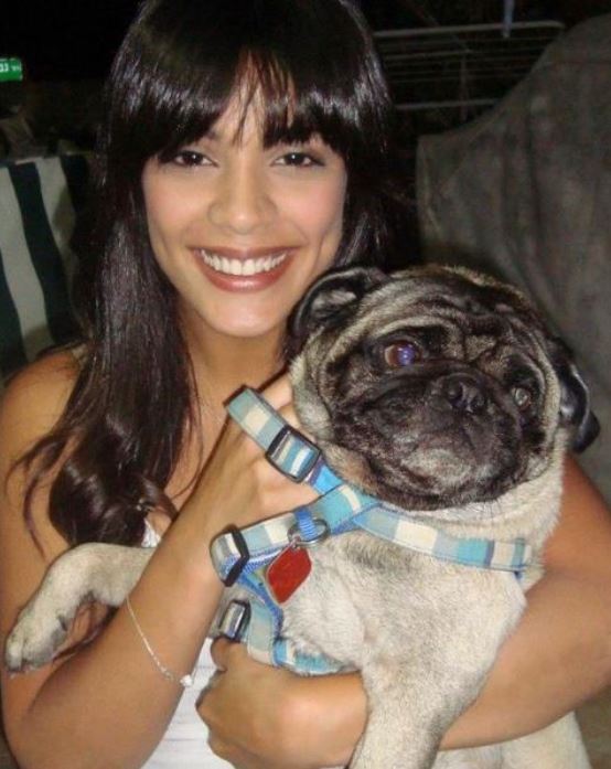Odelya with her dog