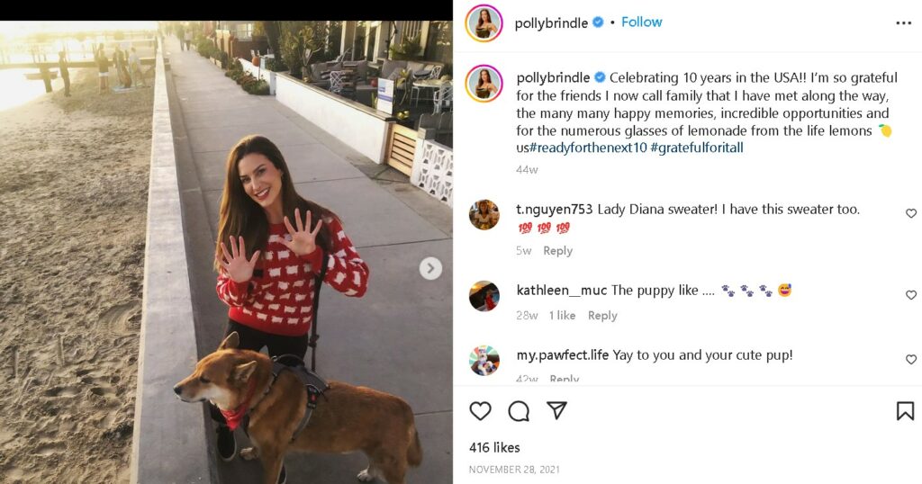 Polly Brindle's Instagram post