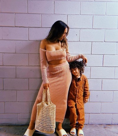 Selin Mengu with her son Roman