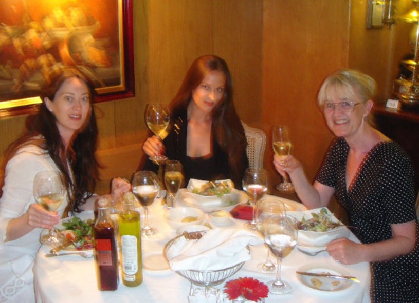 Sofia Levander with her family members
