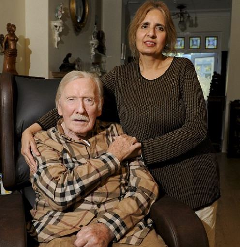 An old image of Zara with his husband