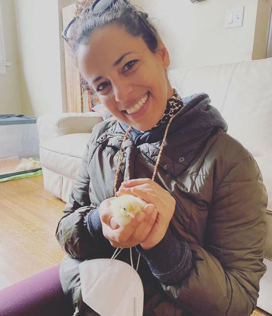 Athena with her cute pet