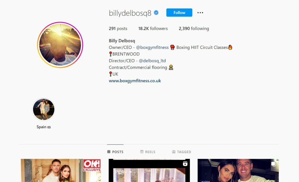 Billy Delbosq's Instagram profile