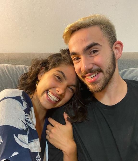 Bruna with her brother Victor Vargas