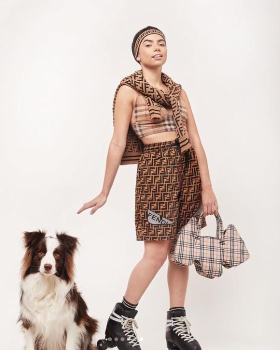 Bruna with her dog