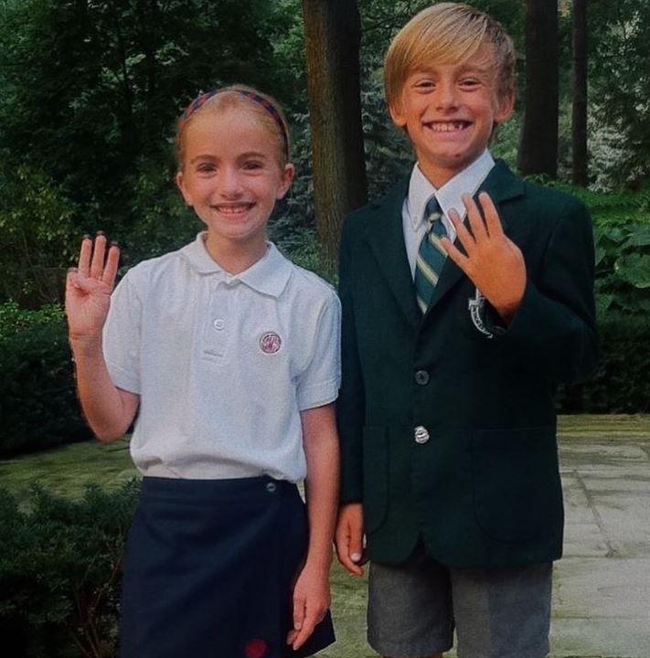 Childhood image of Lauren with her brother Johnny