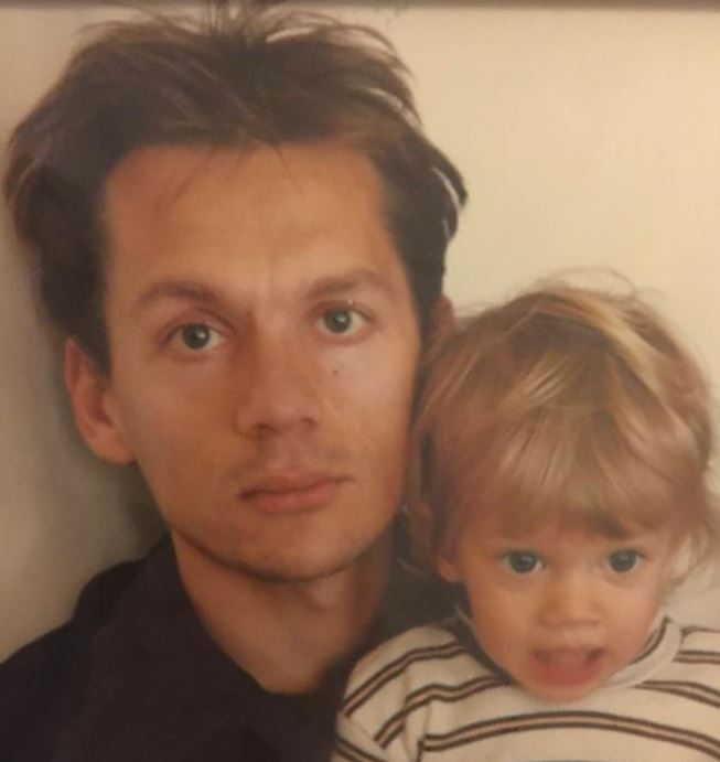 Childhood image of Nadia Tereszkiewicz with her dad Remi Tereszkiewicz