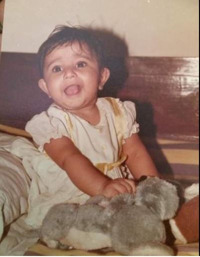 Childhood image of Poonam Bajwa