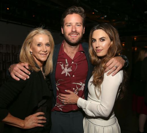 Dru Ann Mobley with his son Armie Hammer and daughter-in-law Elizabeth