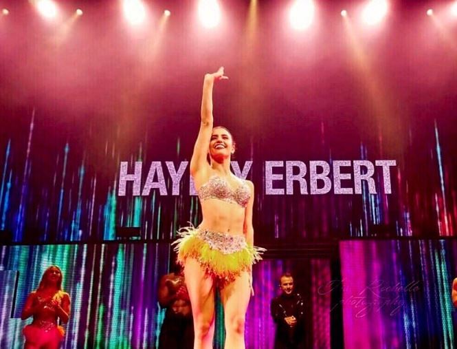 Hayley Erbert in a stage show