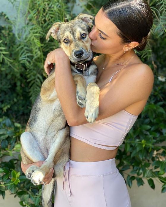 Hayley Erbert with her pet Luna