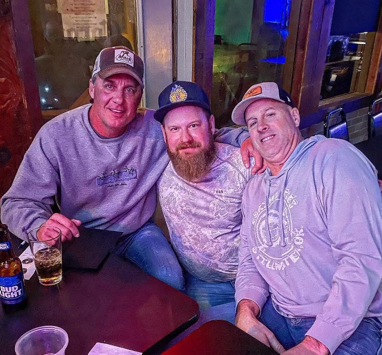 Jake Flint with his friends