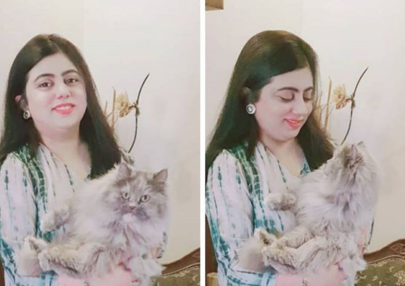 Javeri Siddique with her dog