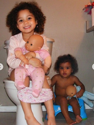 Kamaia Fairburn childhood picture with her sibling