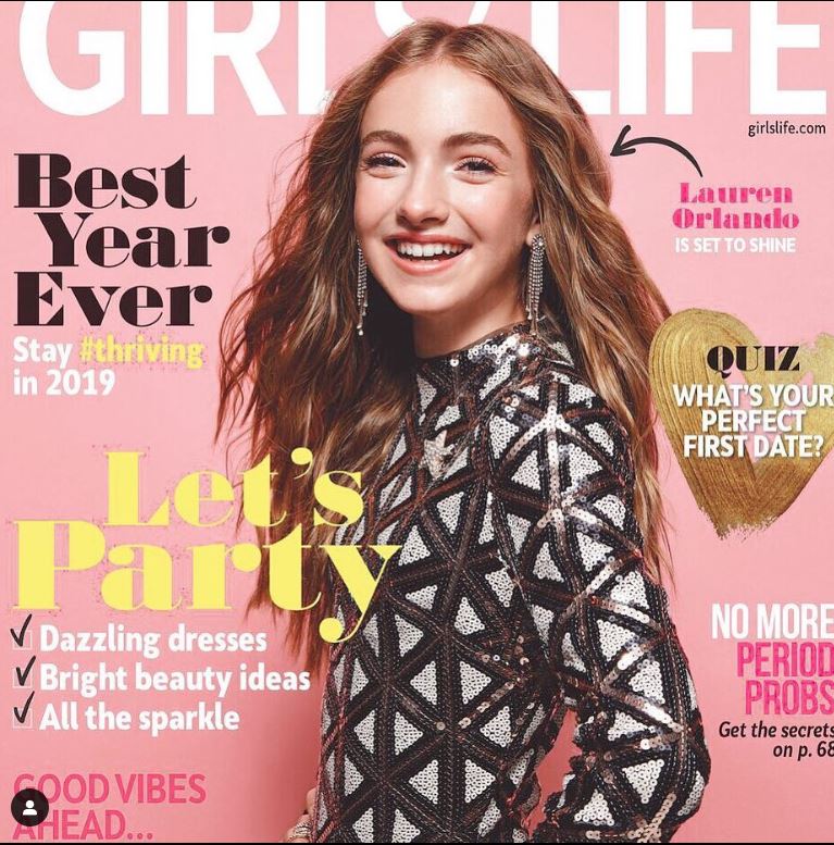Lauren has featured in the Girls Life magazine