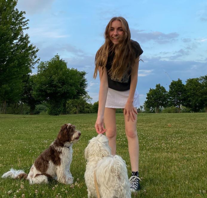 Lauren with her dogs