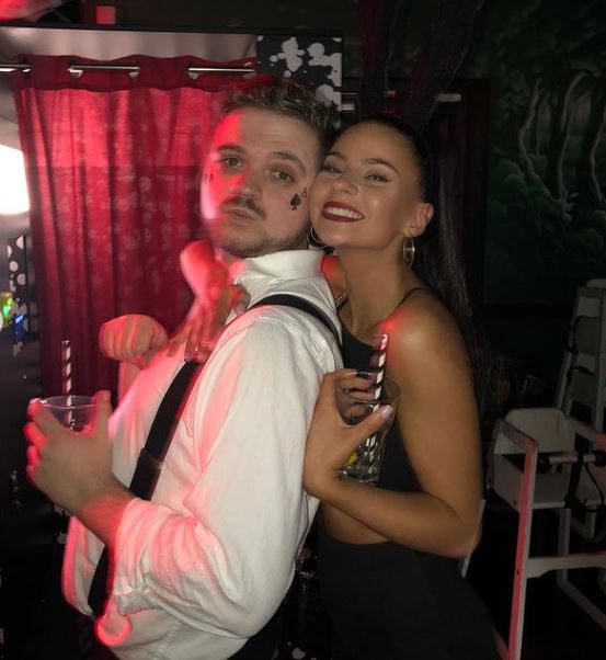 Leah Louvaine with her close friend Andy Jones