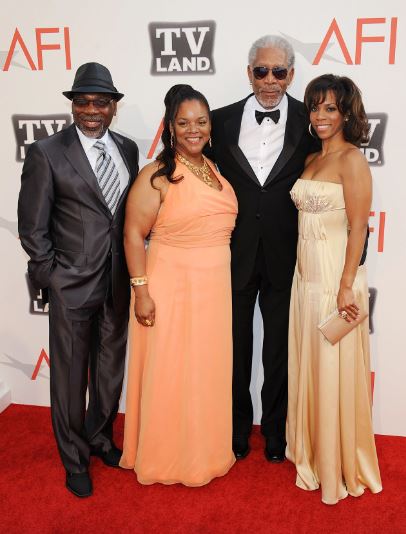 Morgan Freeman with his kids