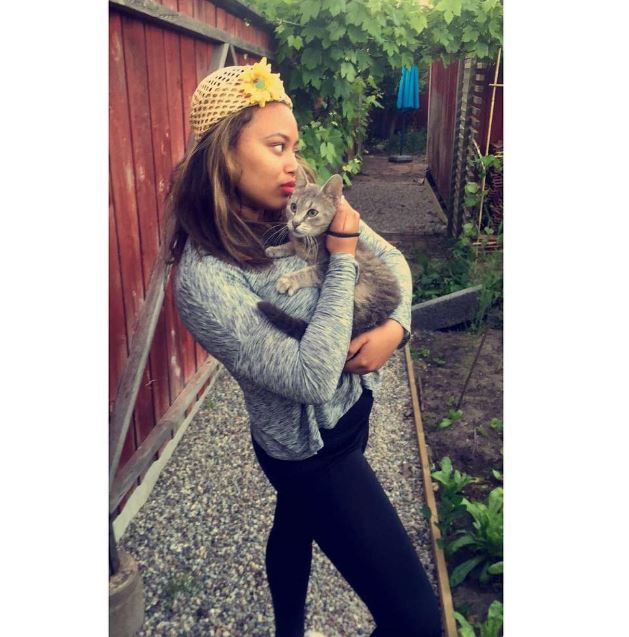 Nikita with her cat