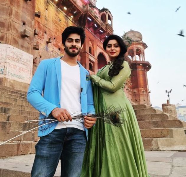Rishabh Jaiswal with his co-actress Yuktii Kapoor