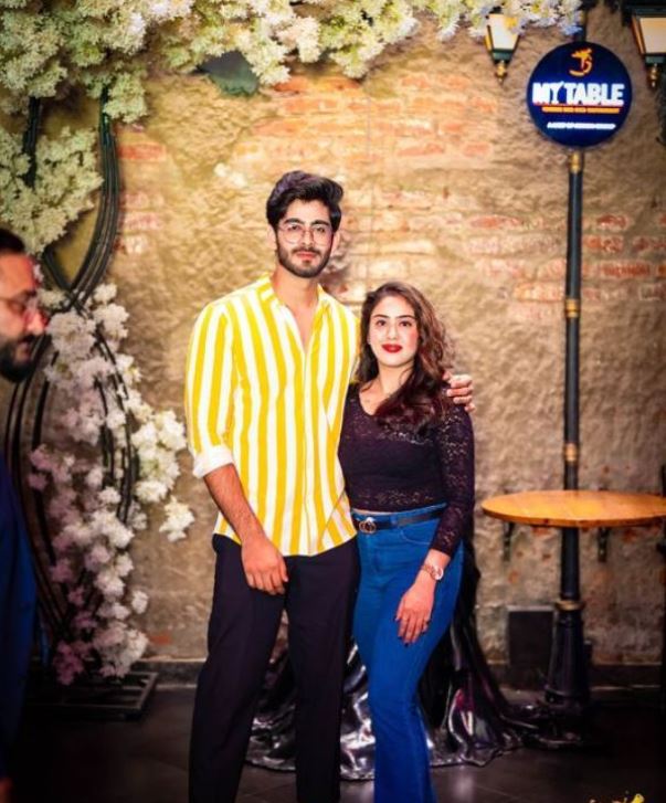 Rishabh Jaiswal with his sister Shiwangi Jaiswal