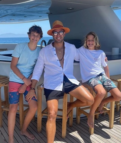 Santiago Arana with his two sons Dylan Arana, and Cole Arana