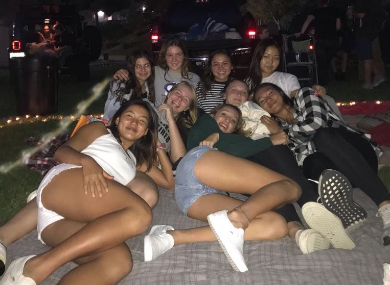 Sienna with her college friends