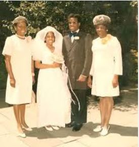 Wedding image of Kathy and her ex-boyfriend Clarence Thomas