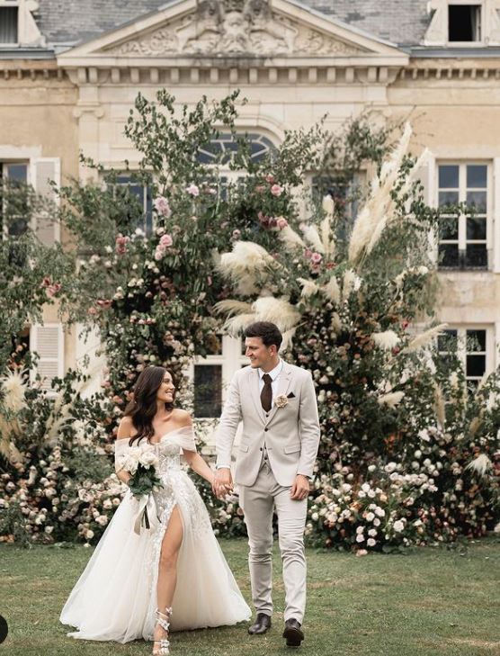 Wedding picture of Fern Hawkins and Harry Maguire