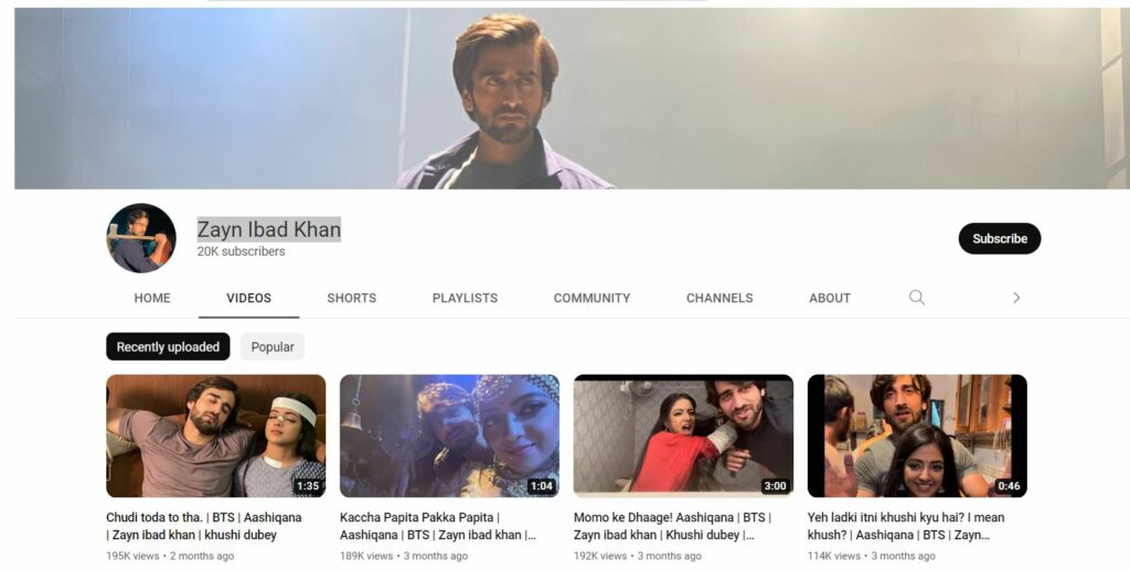 Zayn Ibad Khan's YouTube Channel