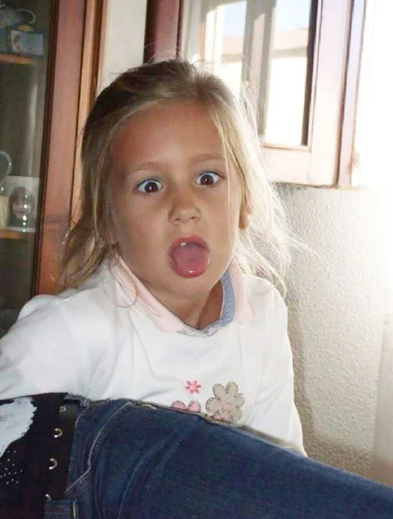 A childhood image of Bárbara Parada