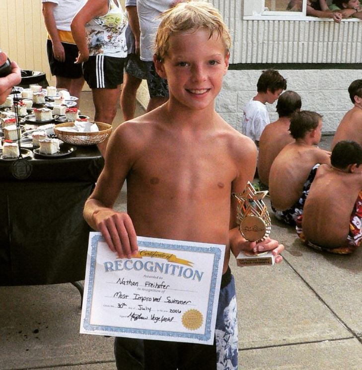 A childhood image of Nathan Freihofer