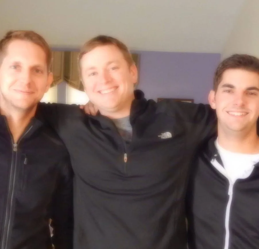 An old image of Gregory Mecher with his friends