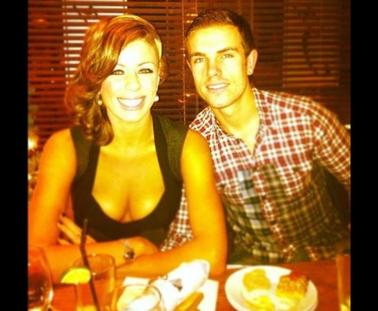 An old image of Rebecca Burnett with her husband Jordan Henderson