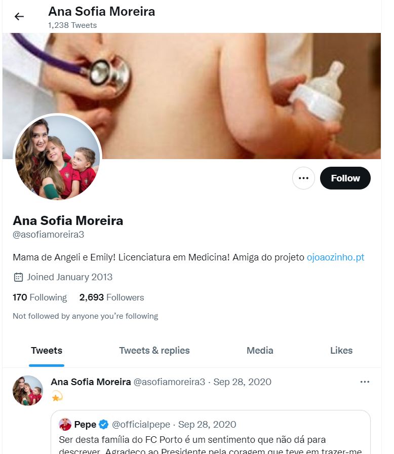 Ana Sofia Moreira's Twitter profile