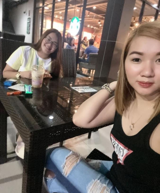 Camille Ann Miguel with her friend Janine Kathryne Dela Cruz