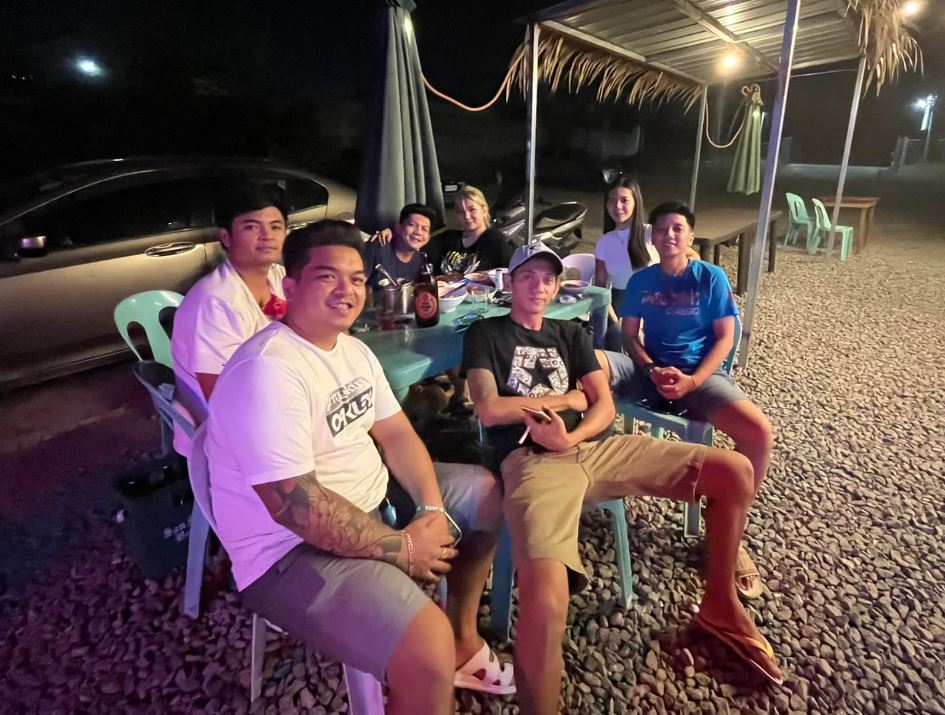 Camille Ann Miguel with her husband Jovit and friends