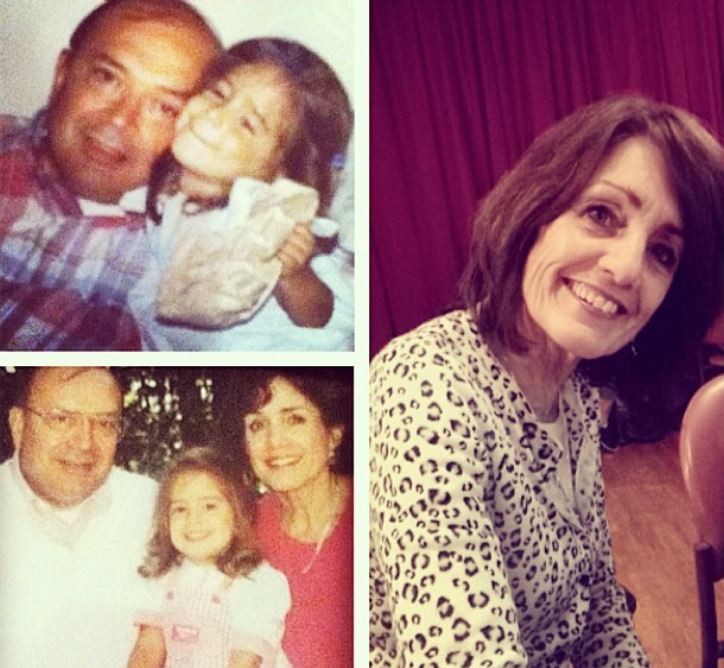 Childhood image of Erica Francis with her mom Bernadene Francis and dad
